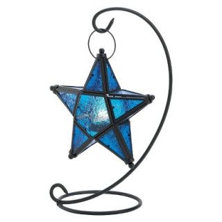Midnight Star Lantern with Stand 14   Blue