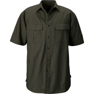 Gravel Gear Cotton Ripstop Short Sleeve Work Shirt with Teflon   Moss, XL