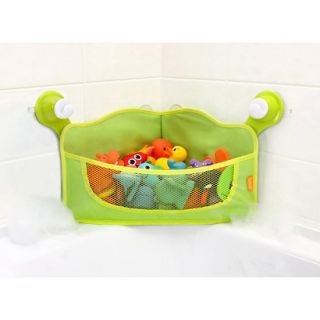 BRICA Corner Bath Basket Toy Organizer   Green