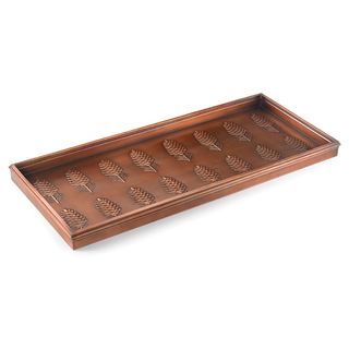 Lacquered Steel Pine Cones Boot Tray