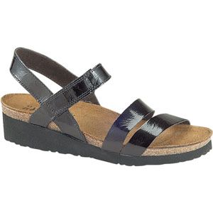 Naot Womens Kayla Black Patent Sandals, Size 35 M   7806 501