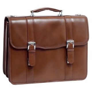 McKlein Leather Double Compartment Case   Brown
