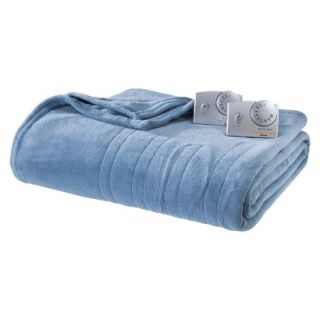Biddeford Heated Microplush Blanket   Blue (Queen)
