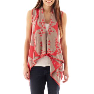 Say What? Open Front Cardigan, Pink, Womens