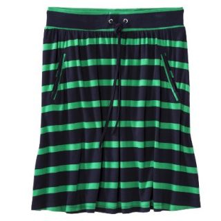 Merona Petites Front Pocket Knit Skirt   Navy/Green XSP