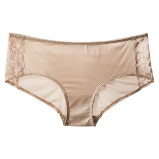 Gilligan & OMalley Womens Micro Shirred With Lace Hipster   Mochaccino M