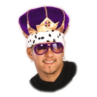 Mardi Gras King Hat   Purple