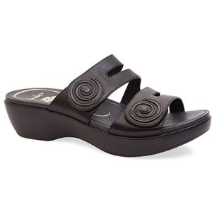 Dansko Womens Dixie Black Black Full Grain Sandals, Size 37 M   2203 100202