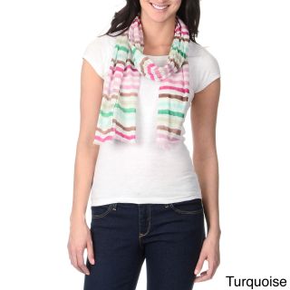 Identity By Magid Womens Multicolor Stripes Lightweight Scarf