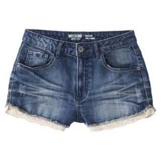 Mossimo Supply Co. Juniors High Waisted Denim Short with Lace Trim   1