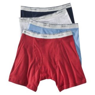 Fruit of the Loom Mens Boxer Briefs 4 Pack   Assorted Colors L