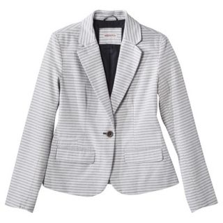 Merona Womens Tailored Blazer   Black/White Stripe   14