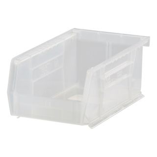 Quantum Storage Stack and Hang Bin   7 3/8 Inch x 4 1/8 Inch x 3 Inch, Clear,