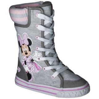 Toddler Girls Minnie Mouse Sneaker Boot   Grey 1