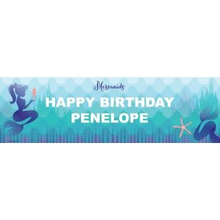 Mermaids Under the Sea Personalized Banner
