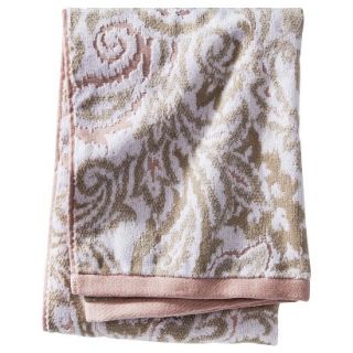 Threshold Textured Paisley Bath Towel   Tan/Coral