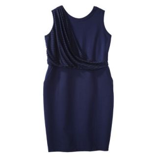 labworks Womens Plus Size V Back Sleeveless Dress   Blue 1