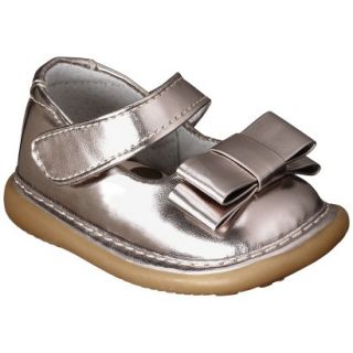 Infant Girls Wee Squeak Triple Bow Mary Jane   Gold 12