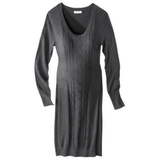 Liz Lange for Target Maternity Long Sleeve Cable Sweater Dress   Gray L
