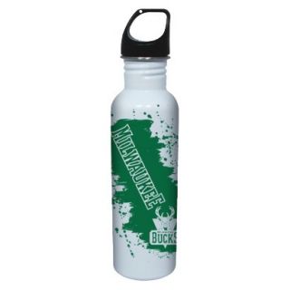 NBA Milwaukee Bucks Water Bottle   White (26 oz.)