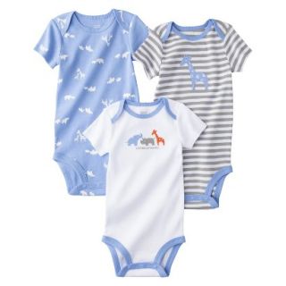 Just One YouMade by Carters Newborn Boys 3 Pack Bodysuit   Blue 24 M