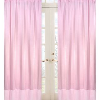 Pink Chenille And Satin 84 inch Curtain Panel Pair