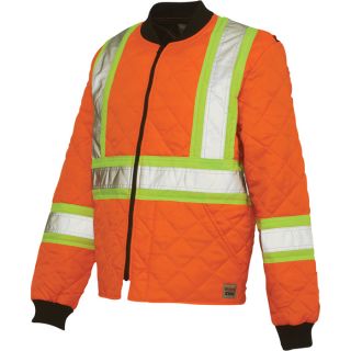Work King Class 2 High Visibility Trucker Jacket   Orange, Medium, Model S43211