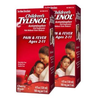 Childrens Tylenol Suspension Pain & Fever Cherry   2 Pack