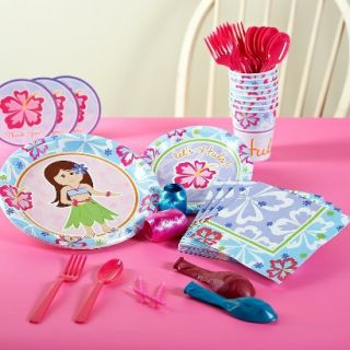 Hawaiian Girl Party Pack for 16   Multicolor