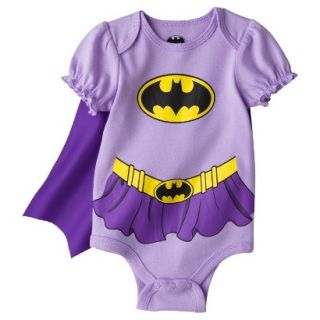 Batman Newborn Girls Batgirl Caped Bodysuit   Purple 0 3 M