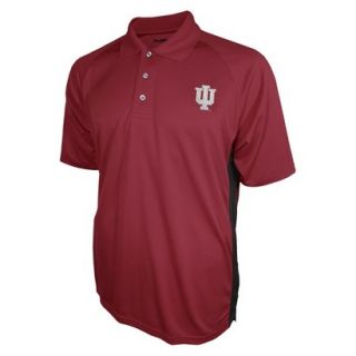 NCAA RED MENS 3BTN POLO INDIANA   S