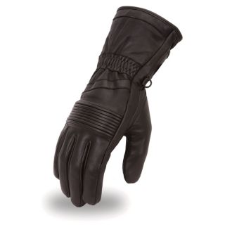 First Classics Mens Windproof Motorcycle Gloves   Black, Medium, Model FI124GL