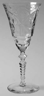 Rock Sharpe Marshfield Water Goblet   Stem 2006, Floral W/Dots And Arches