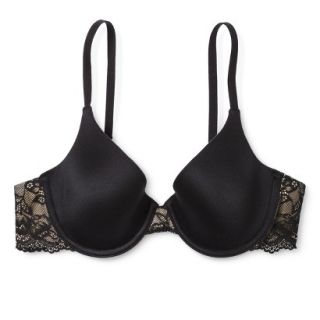 Self Expressions By Maidenform Womens Lace Wing Demi Bra 5648   Black 36B