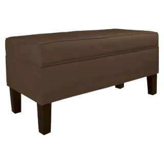 Skyline Bench Custom Upholstered Contemporary Bench 848 Velvet Chocolate