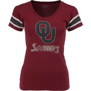 Oklahoma Sooners 47 Brand NCAA Womens Off Campus Scoop T Shirt