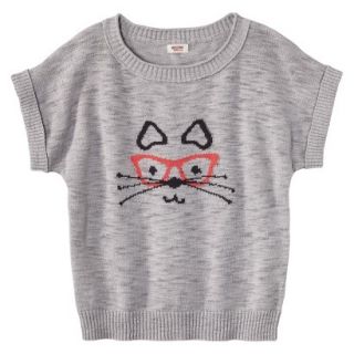 Mossimo Supply Co. Juniors Short Sleeve Graphic Sweater   Millstone Gray L(11 