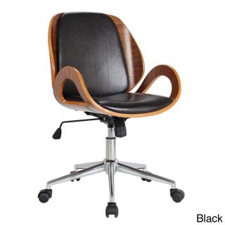 Rika Stained Bentwood Upholstered Desk Chair