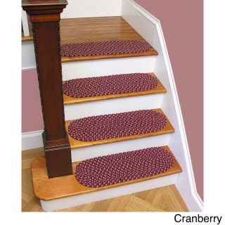 Set Of 4 Pinehurst Wool Braided Non Slip Stair Treads (9 X 29)