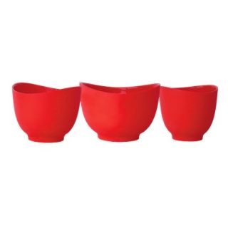iSi Flexible Silicone Mixing Bowls 3 pc. Set   Red