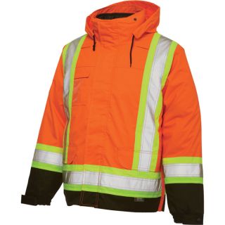 Work King 5 in 1 High Visibility Jacket   Orange, 4XL, Model S42621