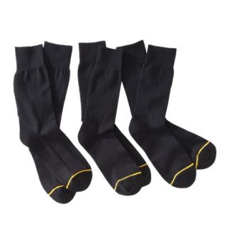 Auro a GoldToe Brand Mens 3PK Socks   Black 6 12