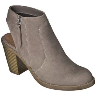 Womens Mossimo Kacie Open Heel Ankle Boots   Taupe 5.5