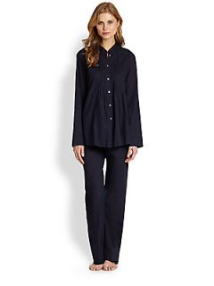 Donna Karan Cotton Pajama Set   Dark Blue