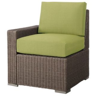 Threshold Lime Green Wicker Sectional Right Arm Chair Patio Furniture,