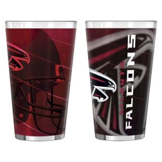 Boelter Brands NFL 2 Pack Atlanta Falcons Shadow Style Pint Glass   Multicolor