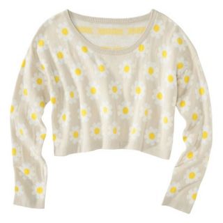 Xhilaration Juniors Daisy Cropped Sweater   Cream XS(1)