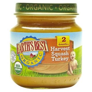 Earths Best Baby Food Jar   Harvest Squash Turkey 4oz (12 Pack)