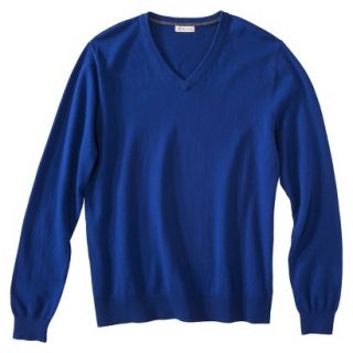Merona Mens Long Sleeve V Neck Sweater   Blueprint M