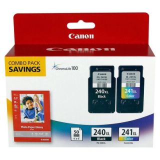 Canon PG 240XL Printer Ink Cartridge with Paper   Multicolor (5206B005)
